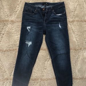 Dark Wash Distressed Jeans